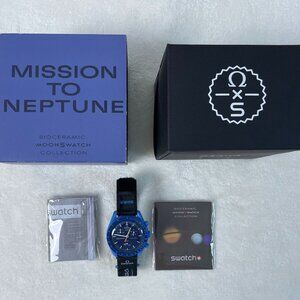 🍁-Swatch X Omega Speedmaster Mission To Neptune MoonSwatch Neptun